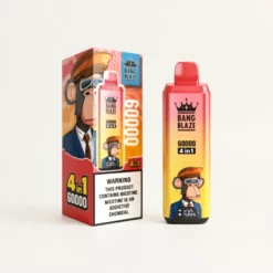 Bang Blaze 60K Puffs 4 in 1 Vape jetable rechargeable – 60 000 bouffées, 40 ml, LED